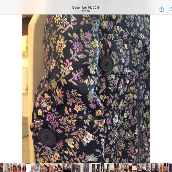 Long Floral Embroidered Jacket Petite - Picture 2 of 7